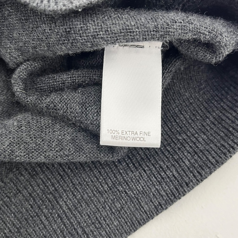 Turnbury Mens L Sweater Vest Gray Merino Wool V-Neck Ribbed Hem‎ Outdoor Comfort - Picture 4 of 9